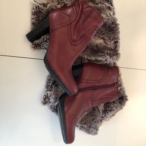 Franco Sarto Burgundy Booties